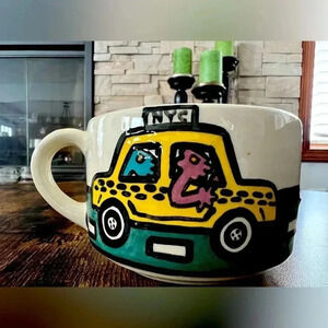 MonoCo | art pottery- handmade NYC taxi cab mug